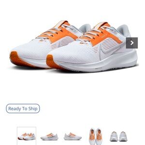 Tennessee Volunteers Nike Unisex Zoom Pegasus 40 Running Shoe - White NEW